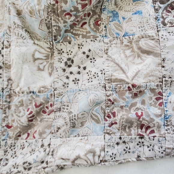 Orvis Women's 100% Cotton Patchwork Cropped Pants Size 16 Drawstring Waist - Picture 12 of 12